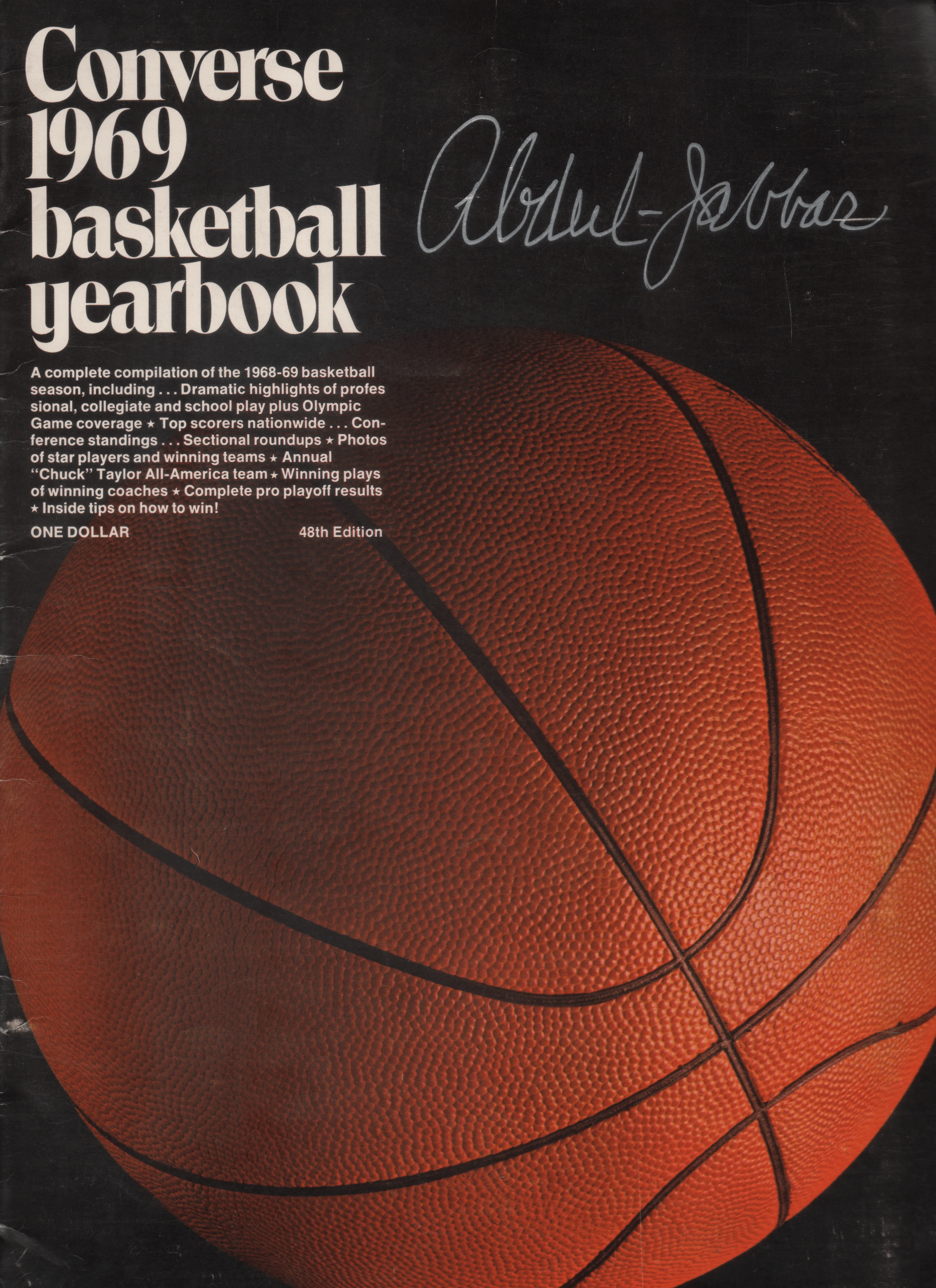 [1 of 1] 1969 Converse Basketball Yearbook - Signed Kareem Abdul Jabbar