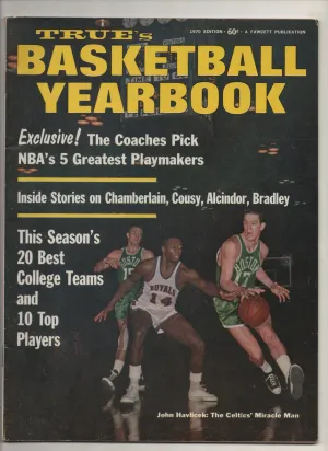 [1 of 1] 1970 True's Basketball Yearbook "Inside Stories On Chamberlain, Cousy, Alcindor, Bradley" From The Collection of Kareem Abdul Jabbar