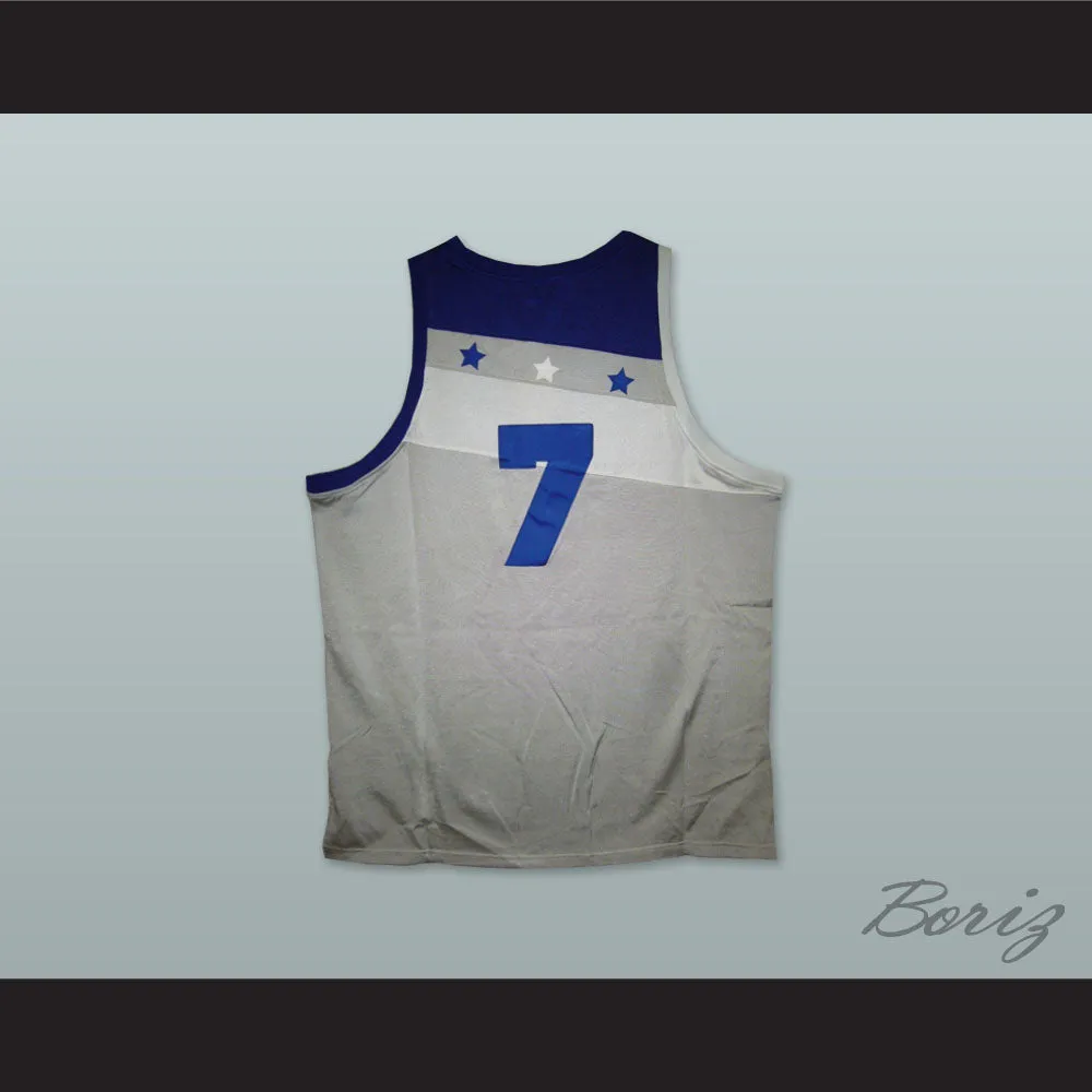 1969 Rucker Park NYC 7 Gray Basketball Jersey