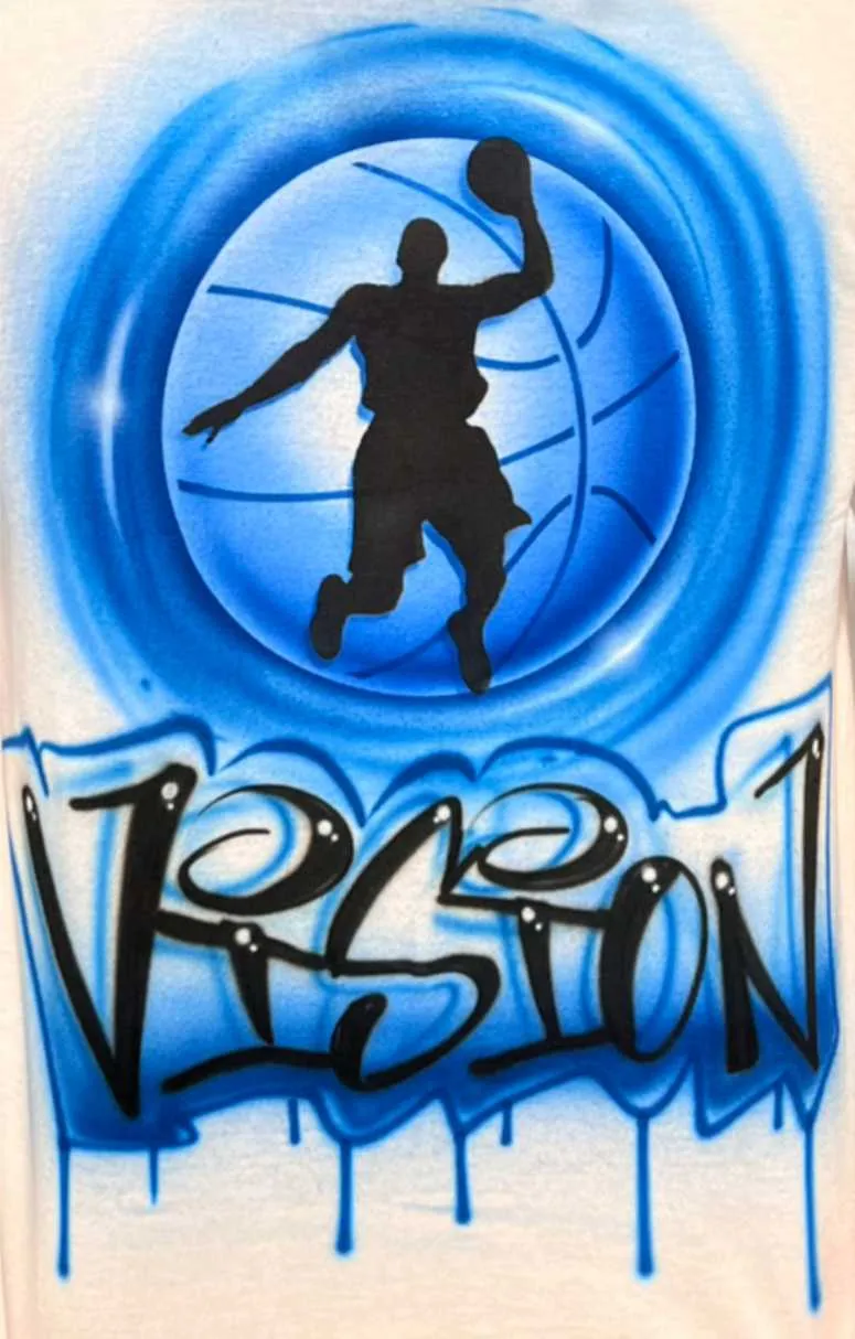 3007 Basketball Player 3 art stencil Template