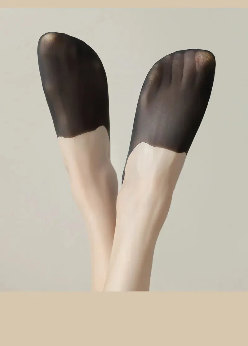 5 Pairs Ultra-Thin Short Socks  Invisible, Anti-Slip, Ice Silk