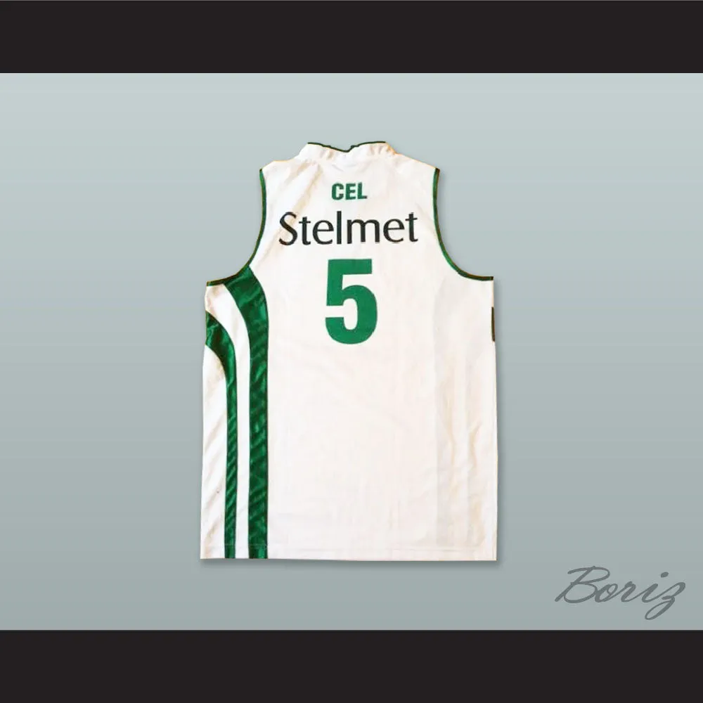 Aaron Cel 5 Polska Poland White Basketball Jersey