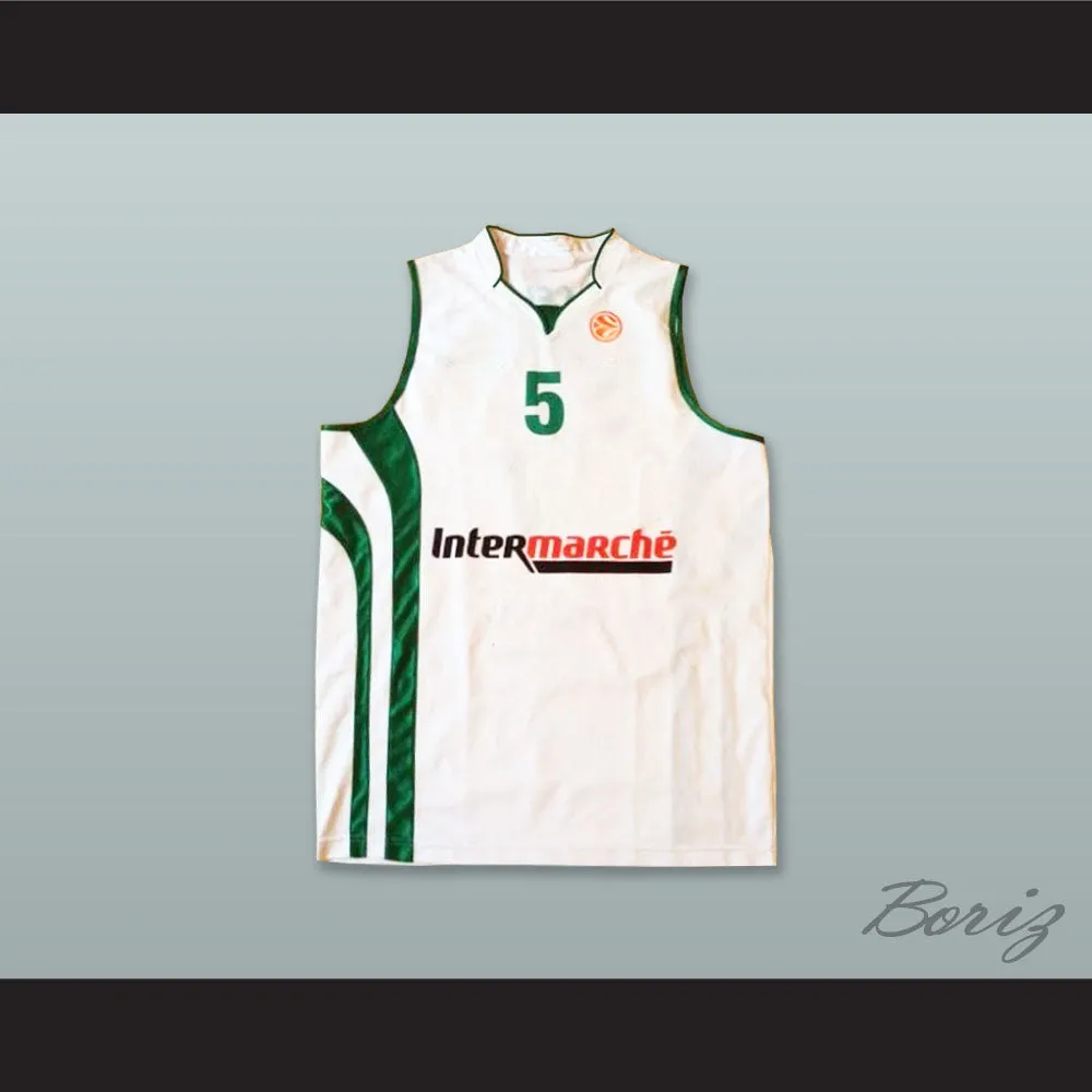 Aaron Cel 5 Polska Poland White Basketball Jersey
