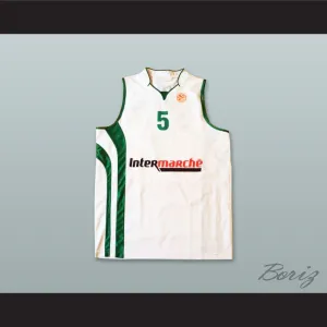 Aaron Cel 5 Polska Poland White Basketball Jersey