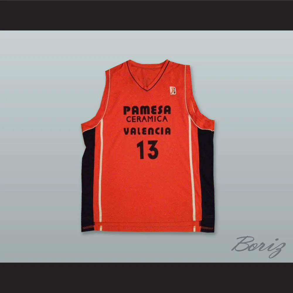 Albert Miralles 13 Pamesa Valencia Orange Basketball Jersey