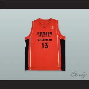 Albert Miralles 13 Pamesa Valencia Orange Basketball Jersey