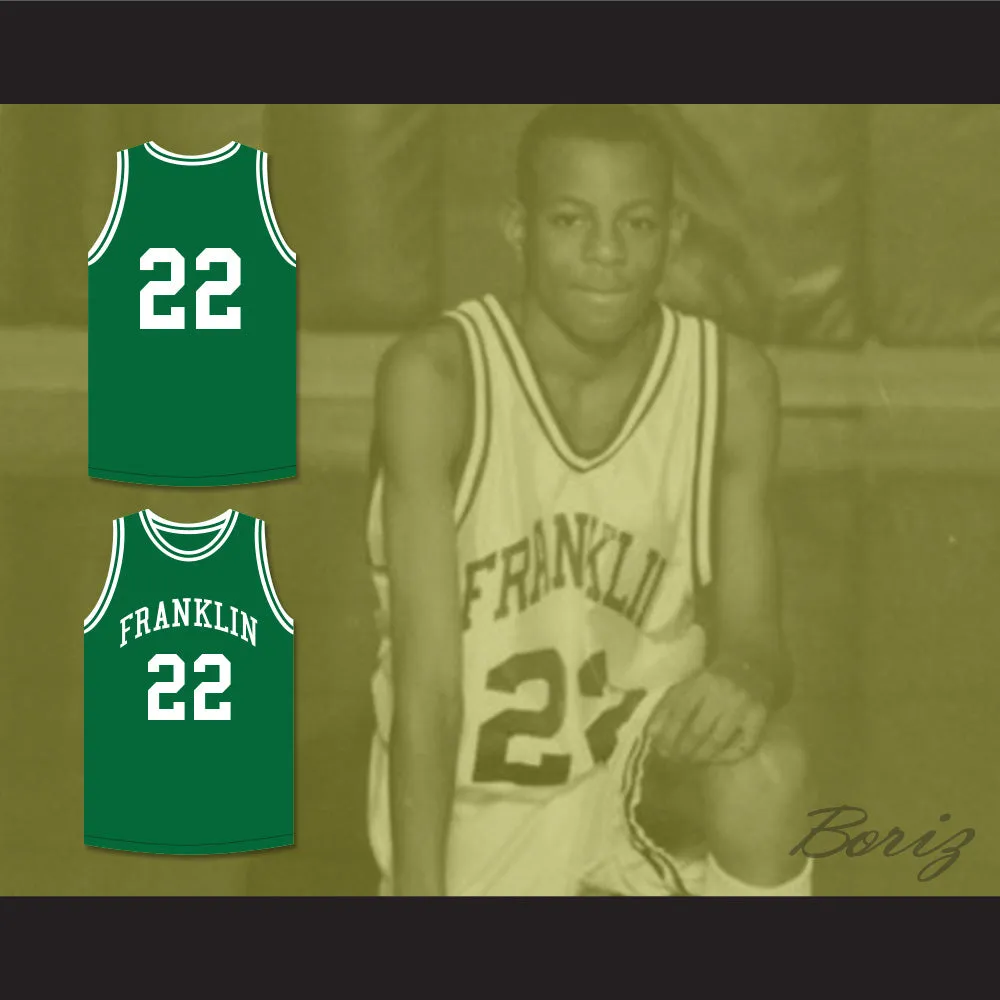 Andre Iguodala 22 Franklin Middle School Green Basketball Jersey 3