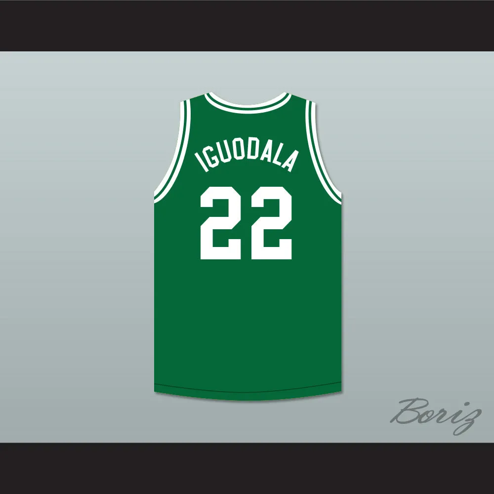 Andre Iguodala 22 Franklin Middle School Green Basketball Jersey 4