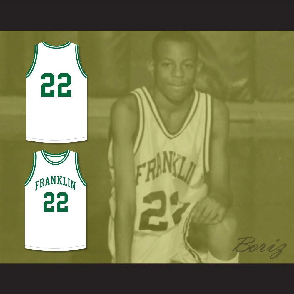 Andre Iguodala 22 Franklin Middle School White Basketball Jersey 1