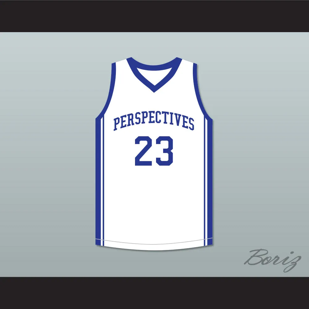 Anthony Davis 23 Perspectives Charter School White Basketball Jersey