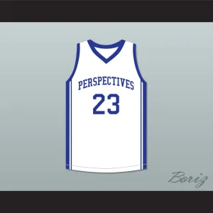 Anthony Davis 23 Perspectives Charter School White Basketball Jersey