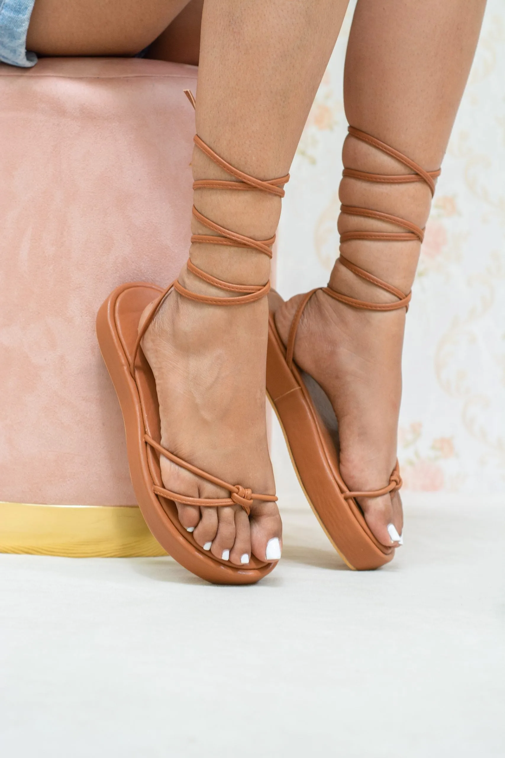 Arabella Tie-Up Flatforms