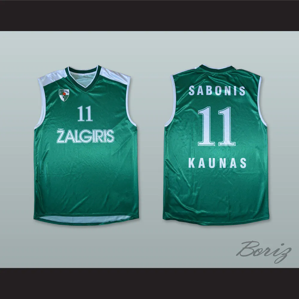 Arvydas Sabonis 11 BC Zalgiris Kaunas Basketball Jersey