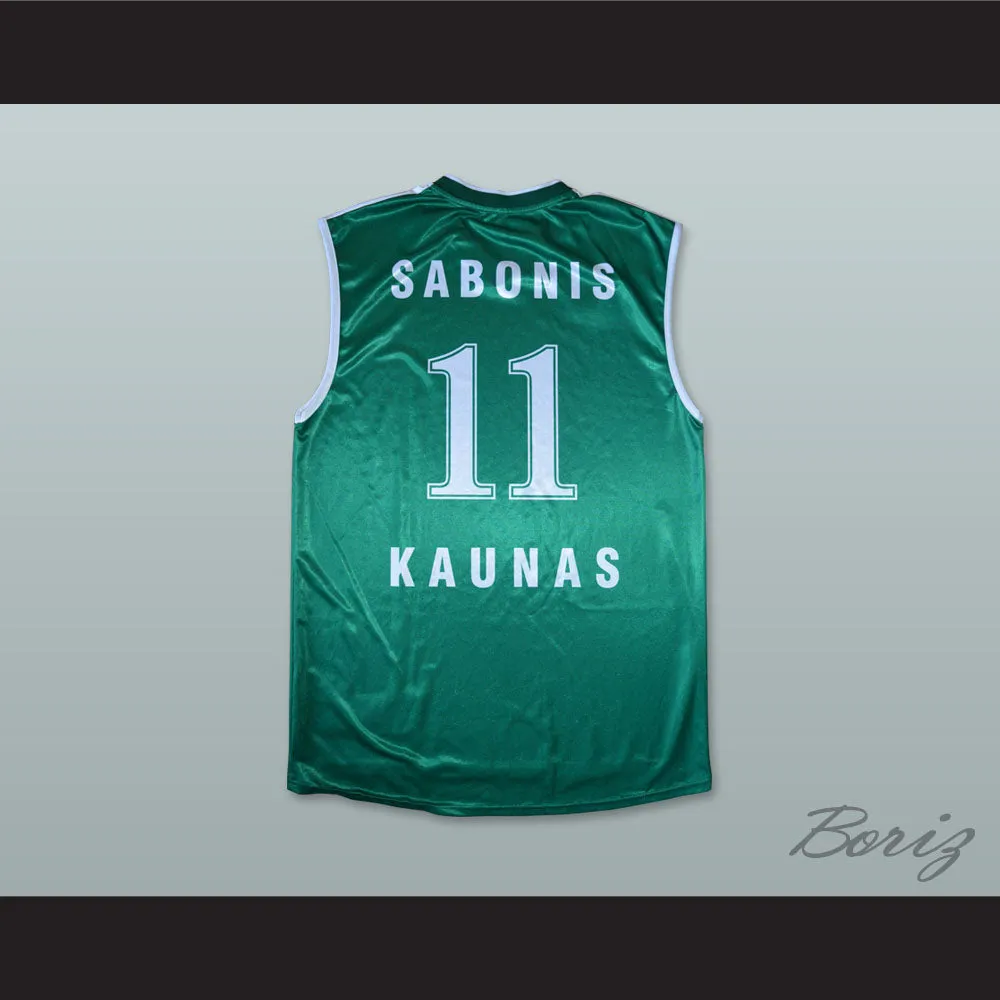 Arvydas Sabonis 11 BC Zalgiris Kaunas Basketball Jersey