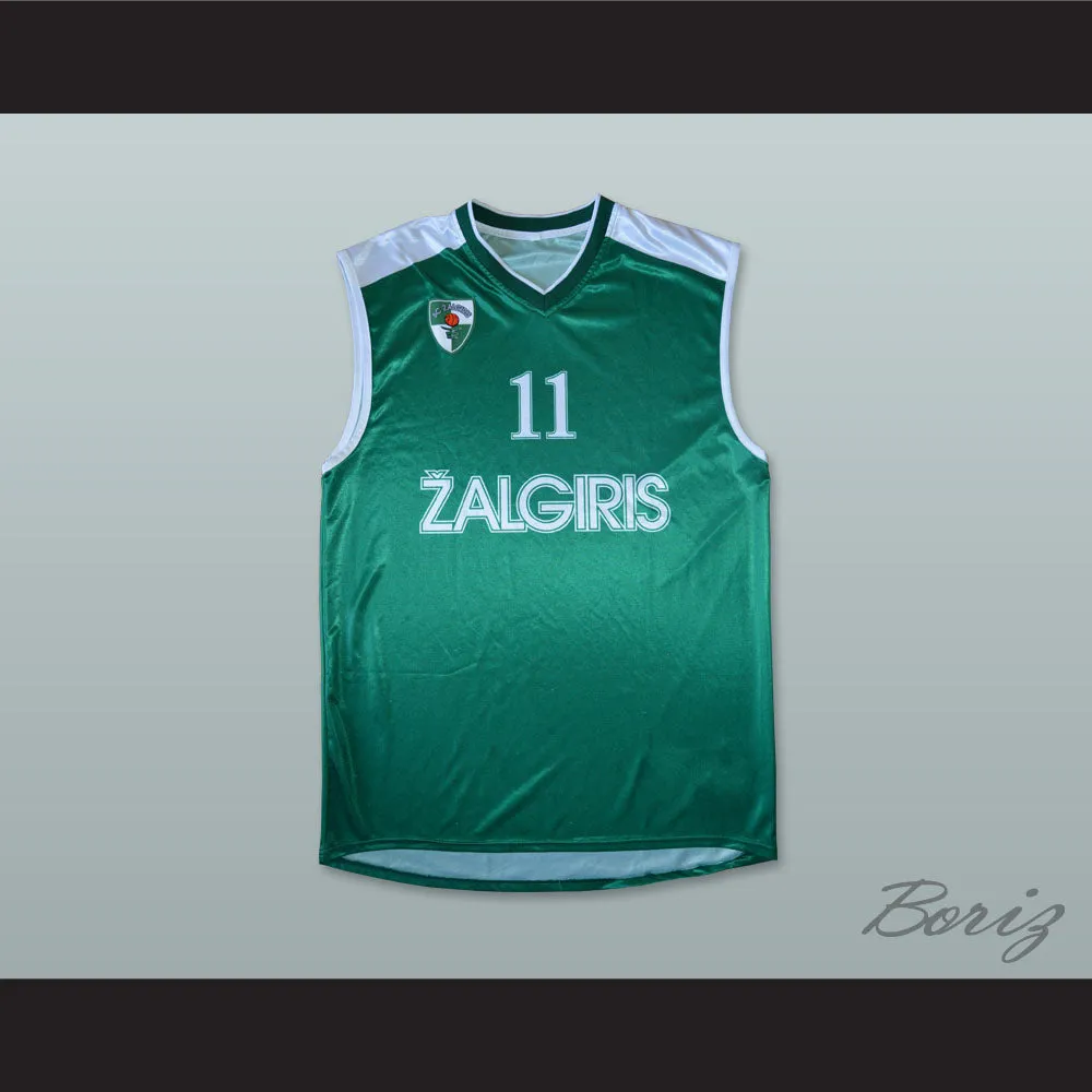 Arvydas Sabonis 11 BC Zalgiris Kaunas Basketball Jersey