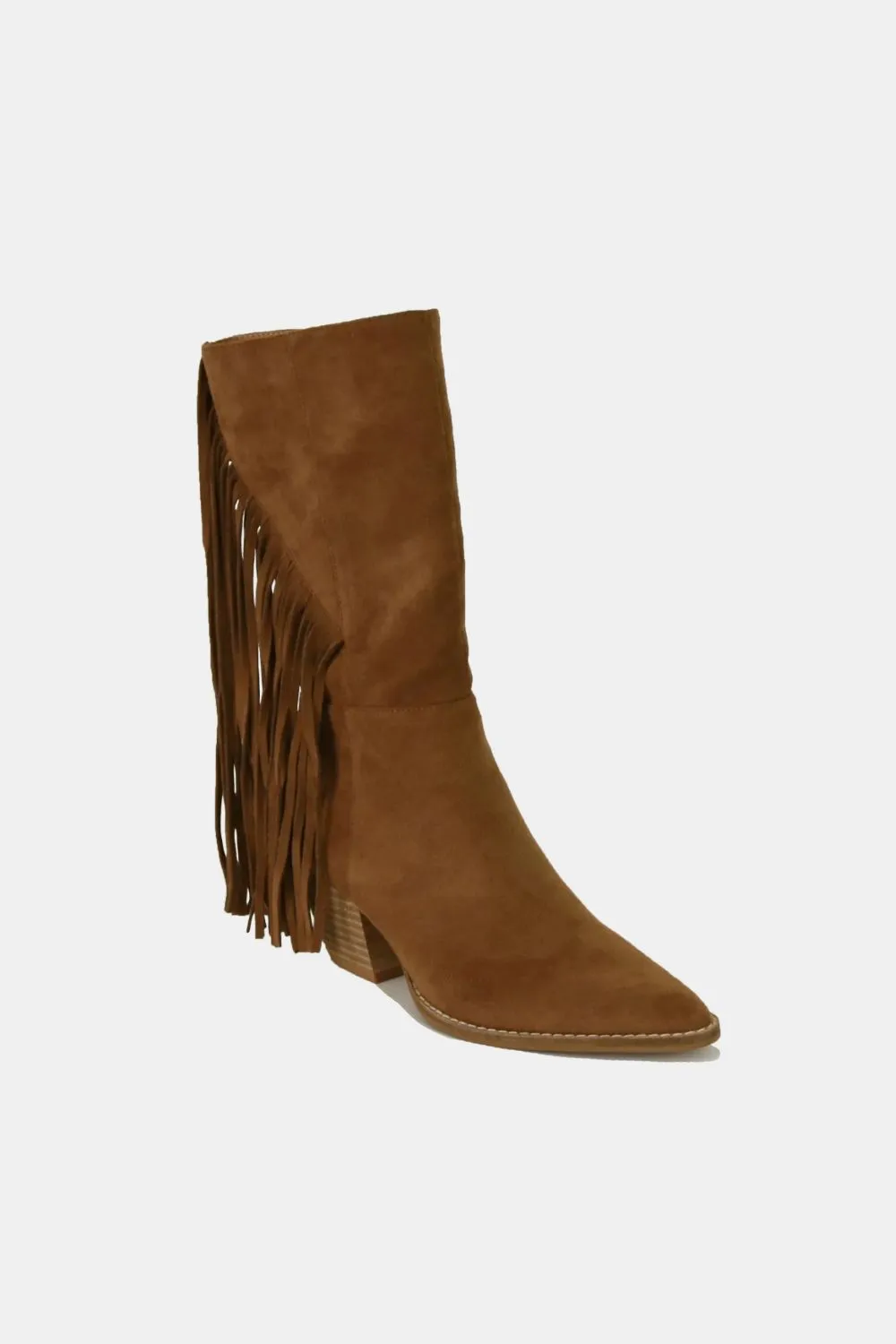 Babe Fringe Suede Boots- By Beast Fashion
