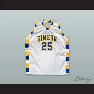 Ben Wilson 25 Simeon Career Academy Wolverines White Basketball Jersey 2