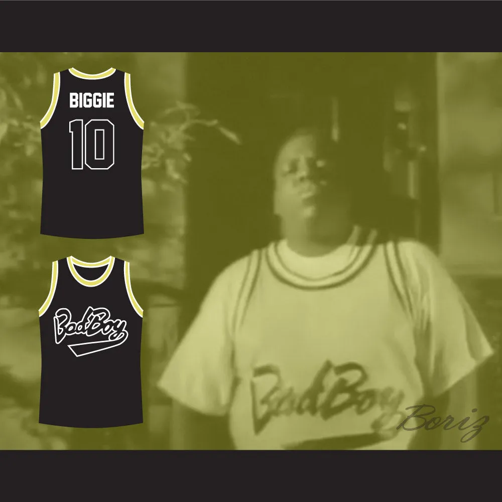 Biggie Smalls 10 Bad Boy Black Basketball Jersey
