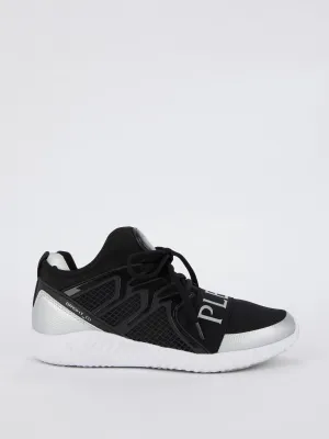 Black Logo Strap Low Top Sneakers