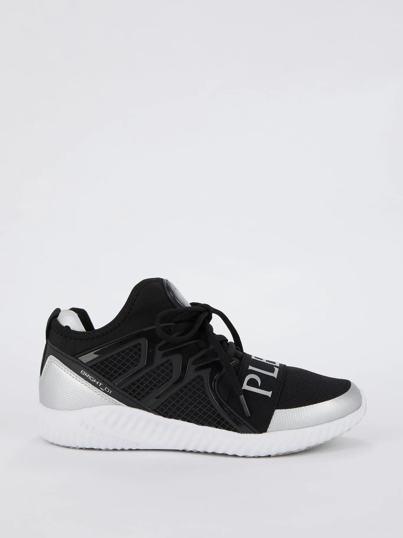 Black Logo Strap Low Top Sneakers