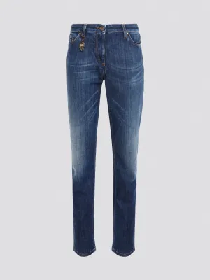 Blue Stonewashed Skinny Jeans