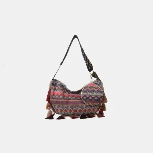 Boho Trail Tassel Crossbody   Mini Purse – Desert Print