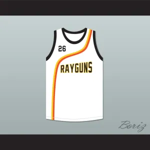 Bootsy 'Bootzilla' Collins 26 Roswell Rayguns White Basketball Jersey