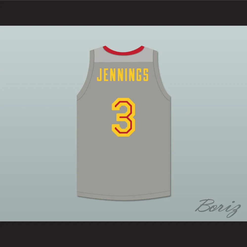 Brandon Jennings 3 Oak Hill Academy Gray Basketball Jersey