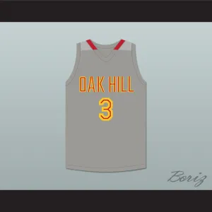 Brandon Jennings 3 Oak Hill Academy Gray Basketball Jersey