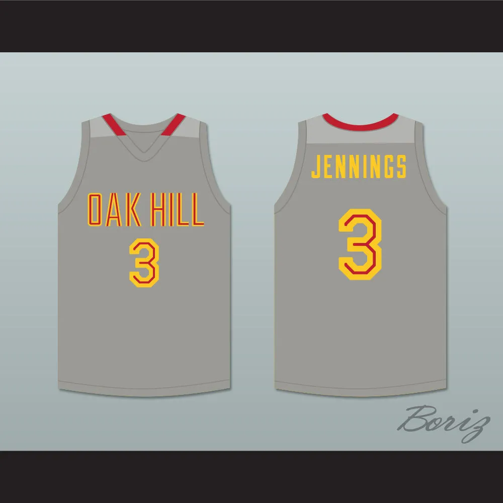 Brandon Jennings 3 Oak Hill Academy Gray Basketball Jersey
