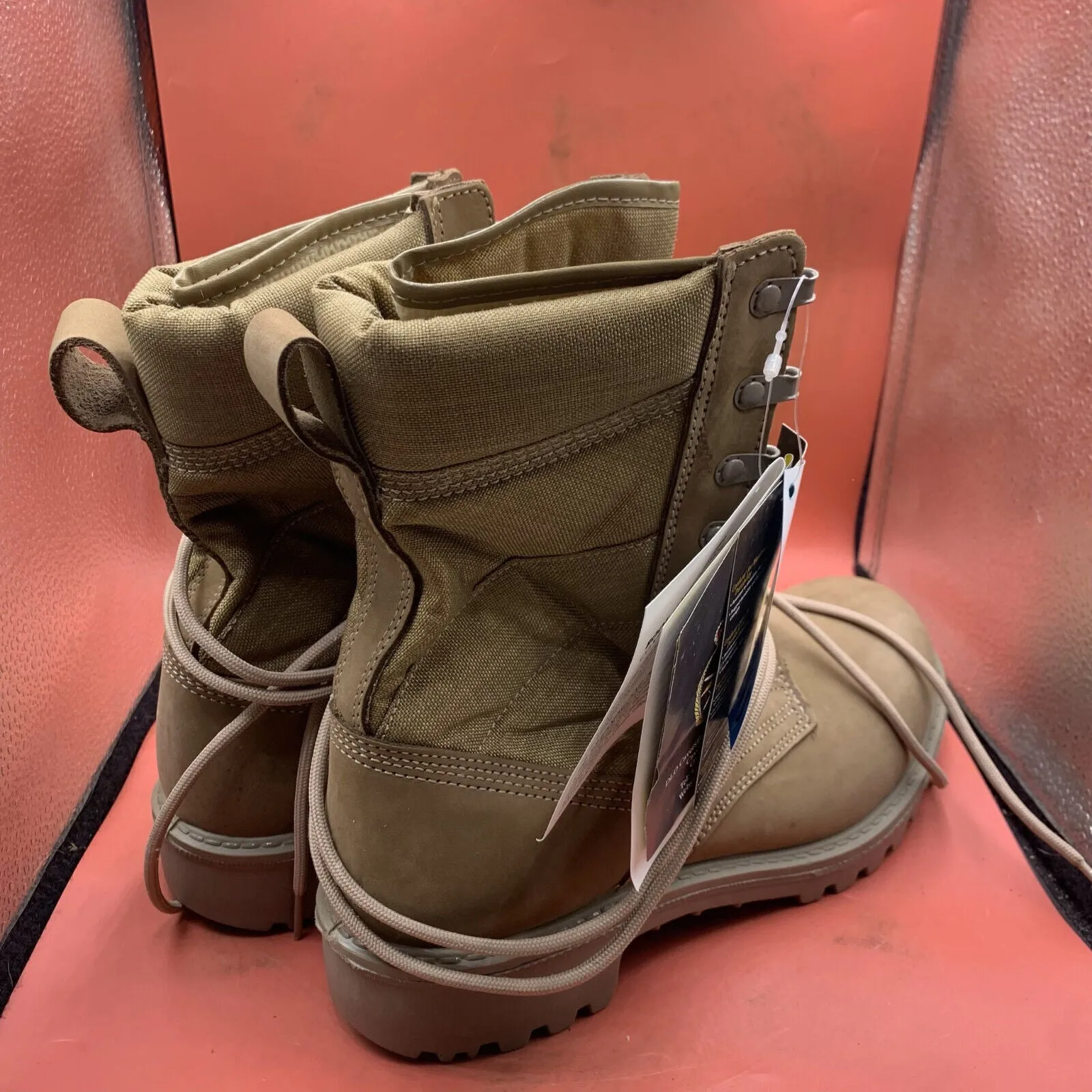 British Army Cordora Lightweight Combat Patrol Boots Desert Tan- 8M - NEW IN BOX