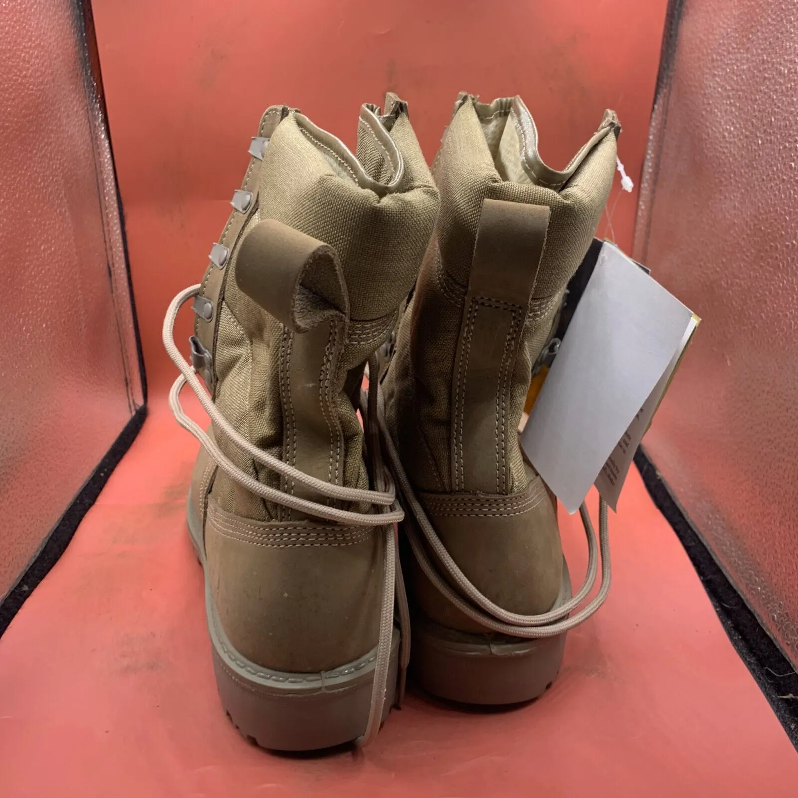 British Army Cordora Lightweight Combat Patrol Boots Desert Tan- 8M - NEW IN BOX
