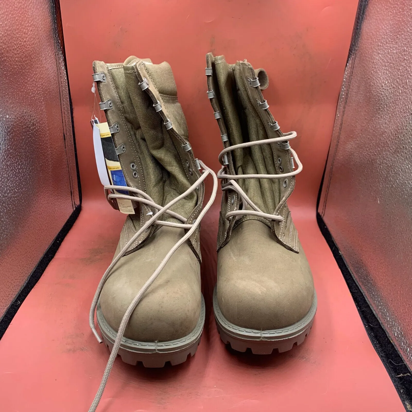 British Army Cordora Lightweight Combat Patrol Boots Desert Tan- 8M - NEW IN BOX