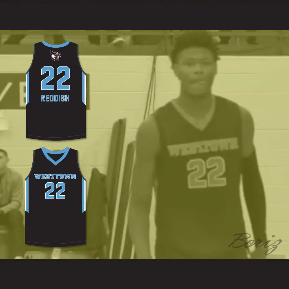 Cam Reddish 22 Westtown School Moose Black Basketball Jersey 2