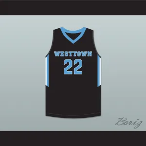 Cam Reddish 22 Westtown School Moose Black Basketball Jersey 2