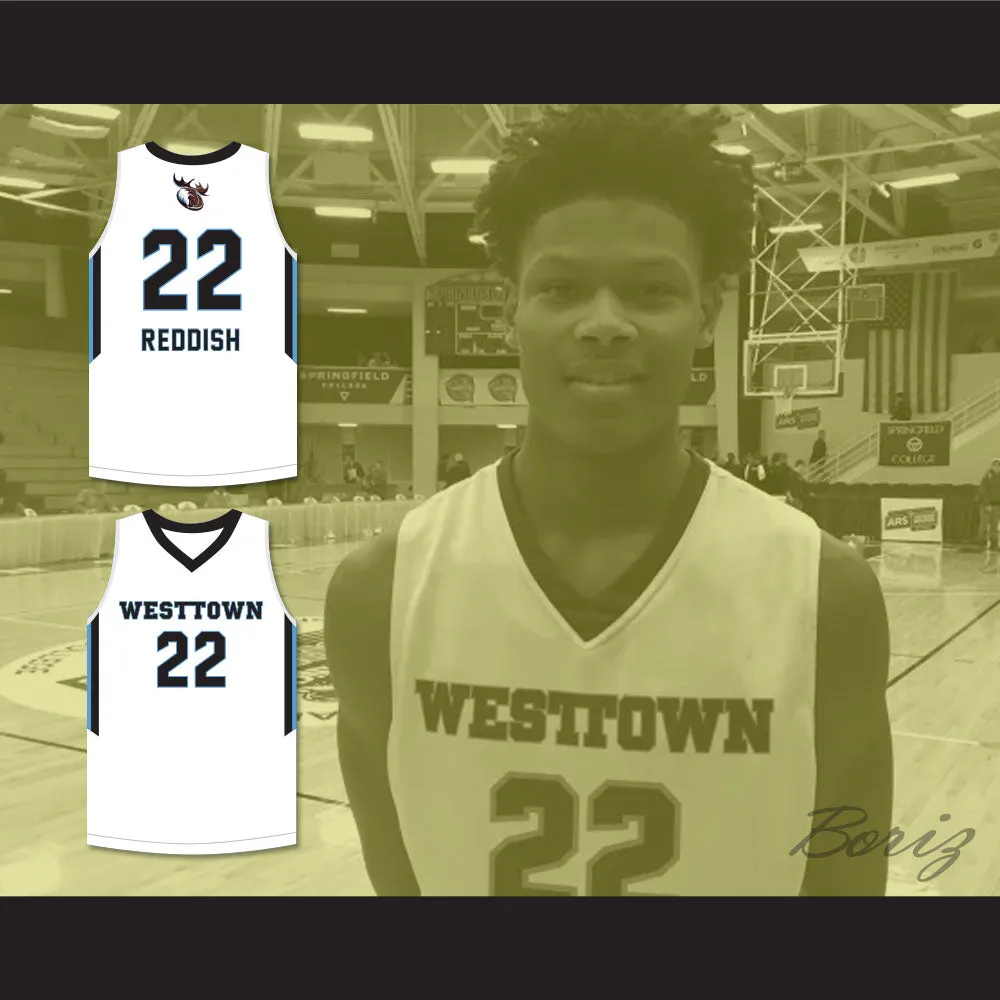 Cam Reddish 22 Westtown School Moose White Basketball Jersey 2