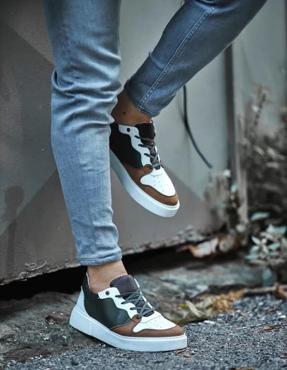 Camel White Low Top Sneakers