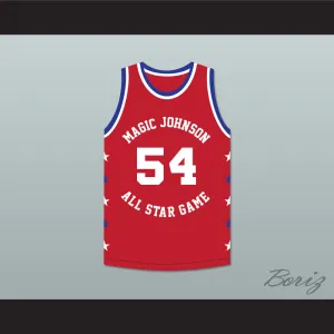 Charles Smith 54 Magic Johnson All Star Game Red Basketball Jersey 1990 Midsummer Night's Magic Charity Event