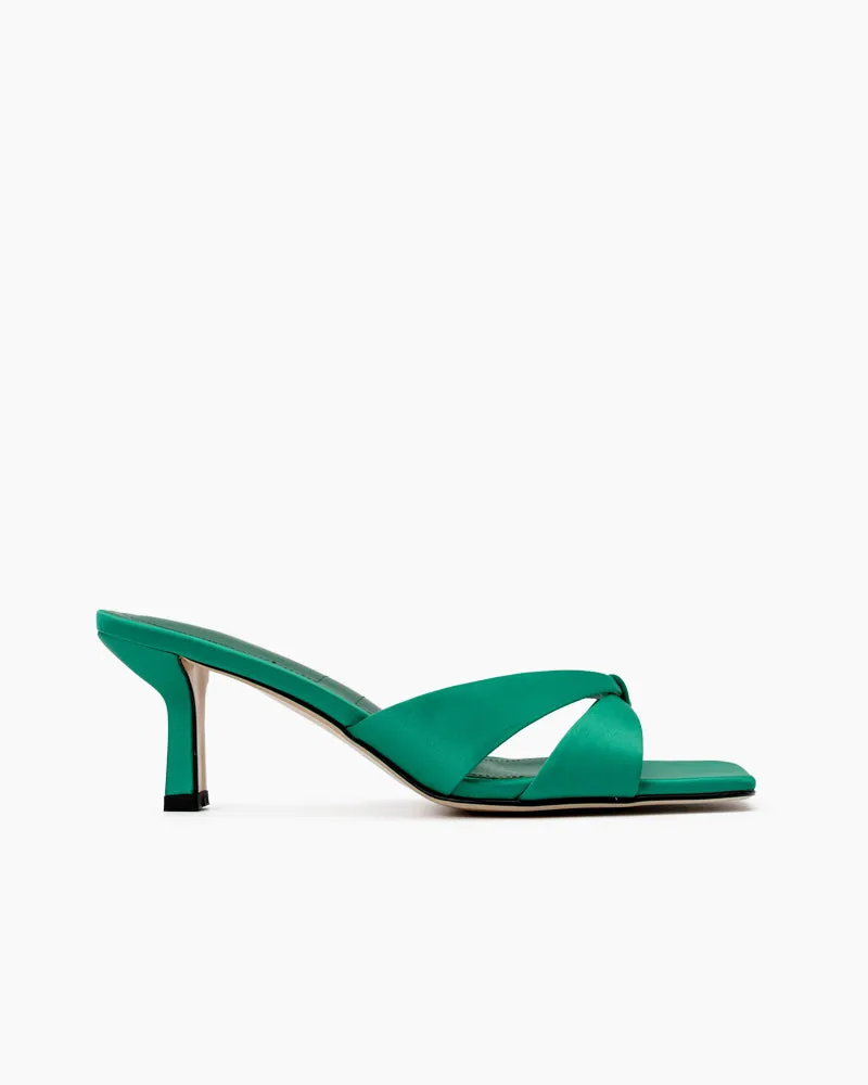 (Clean Up - US 9) Stiletto Heeled Thong Kitten Heel Sandals
