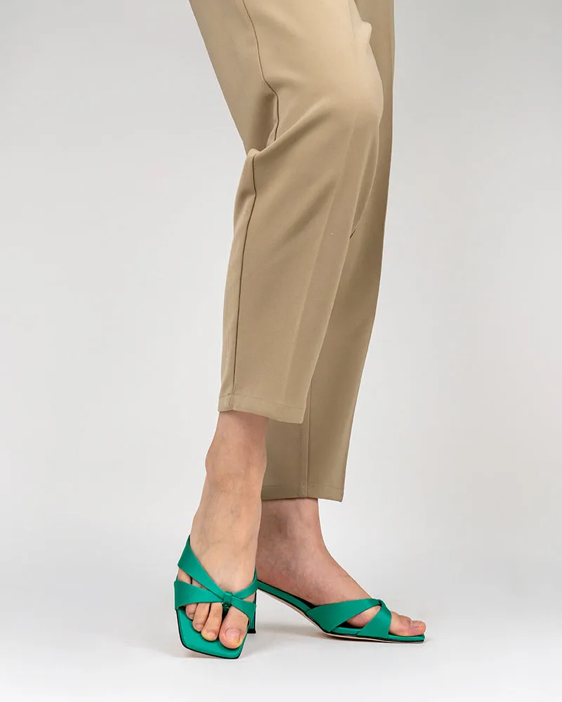 (Clean Up - US 9) Stiletto Heeled Thong Kitten Heel Sandals