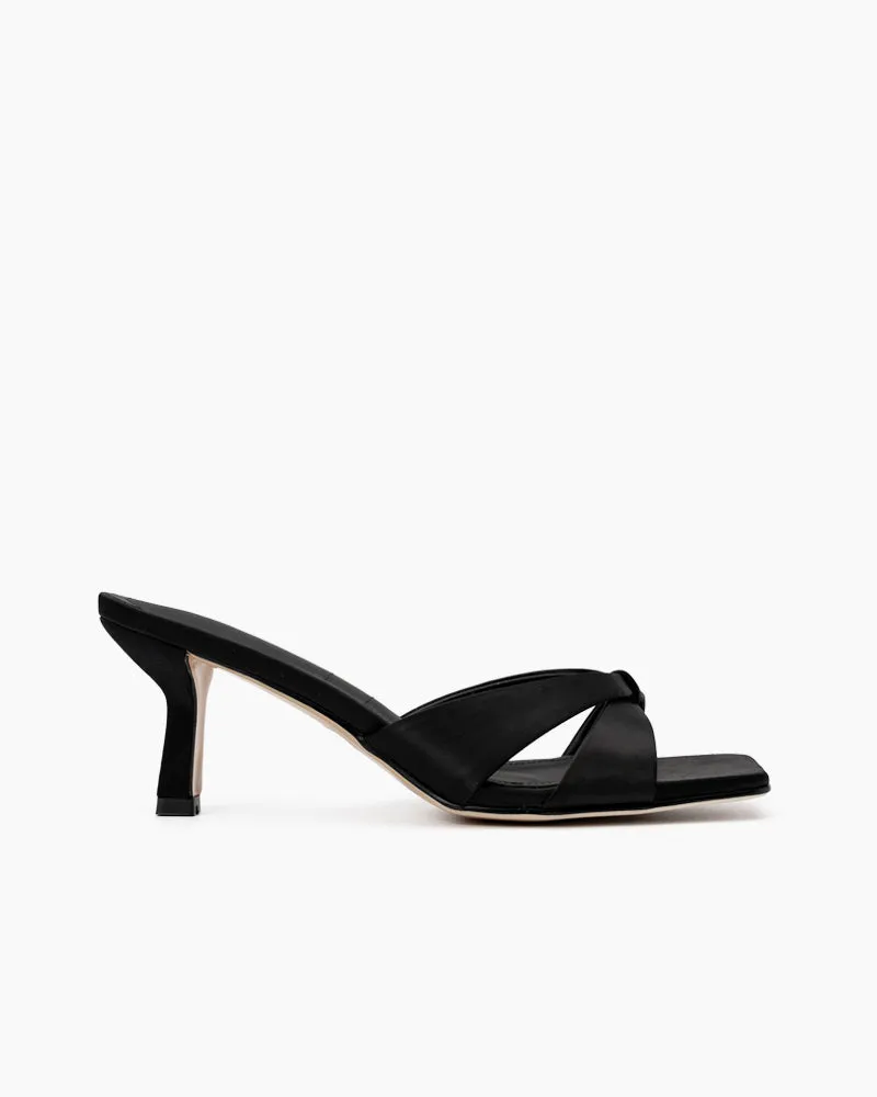 (Clean Up - US 9) Stiletto Heeled Thong Kitten Heel Sandals