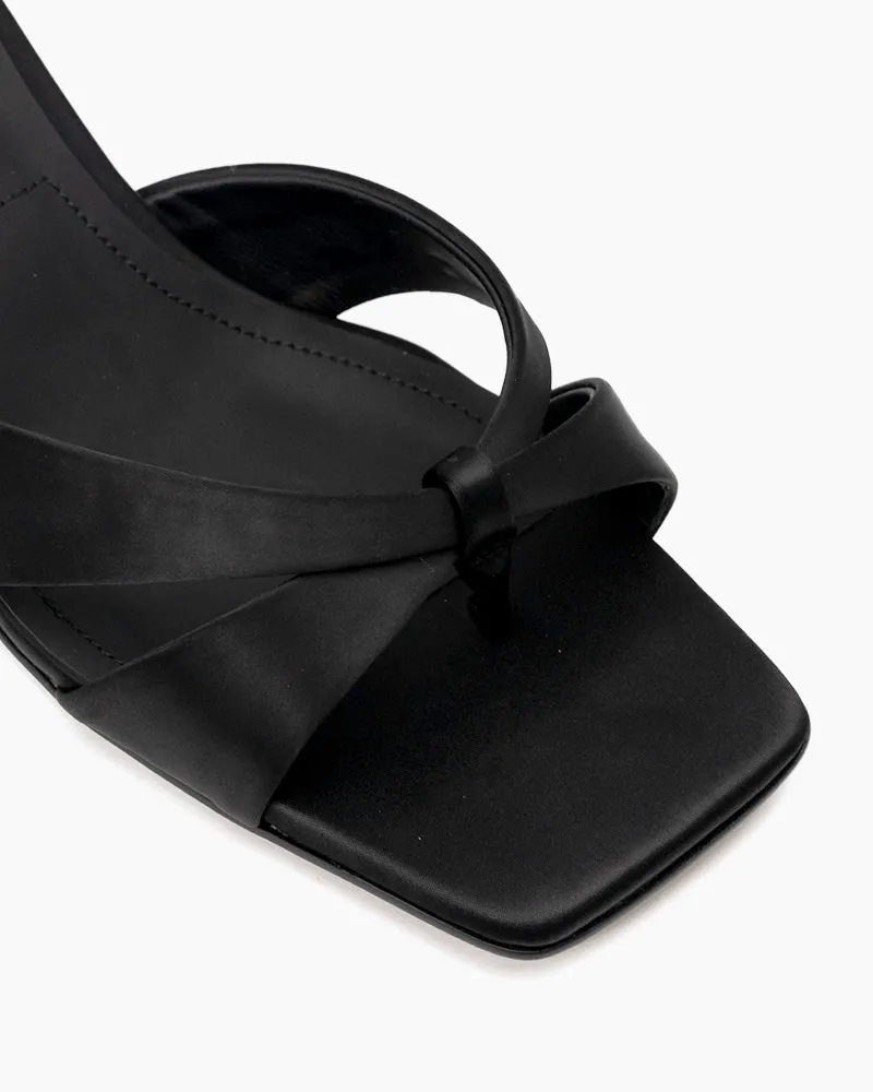 (Clean Up - US 9) Stiletto Heeled Thong Kitten Heel Sandals