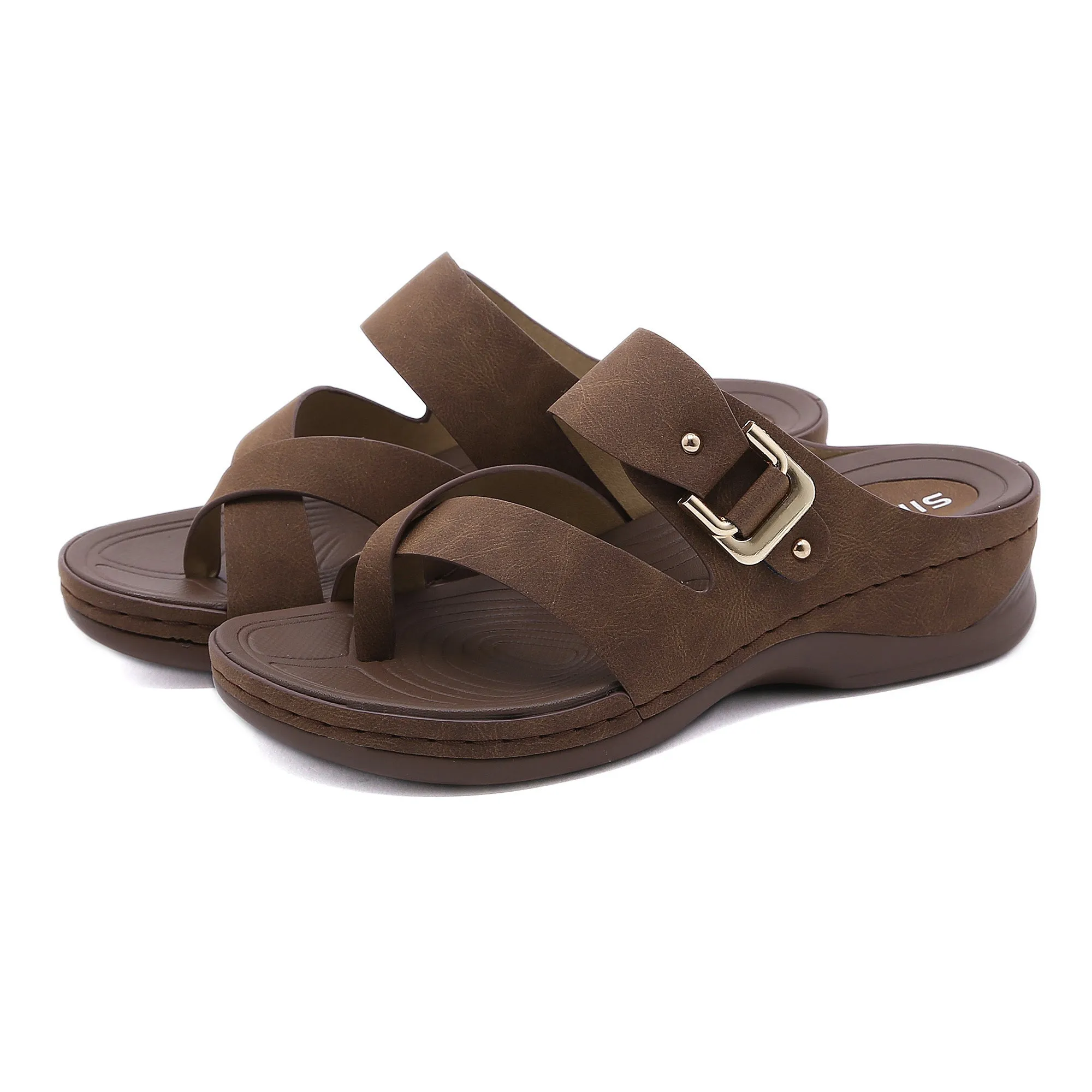 Comfort Slip-On Strappy Sandals Slides - Siketu