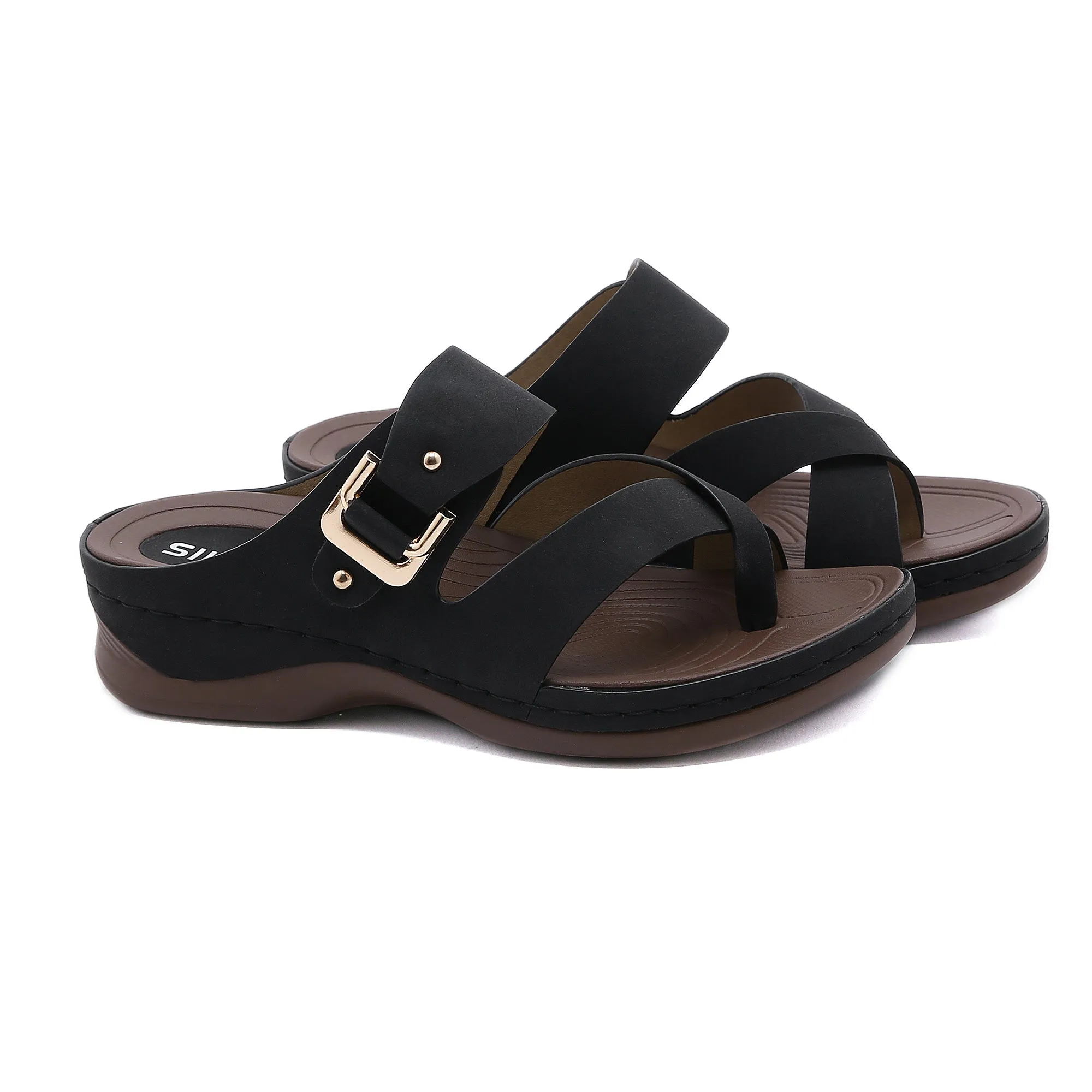 Comfort Slip-On Strappy Sandals Slides - Siketu