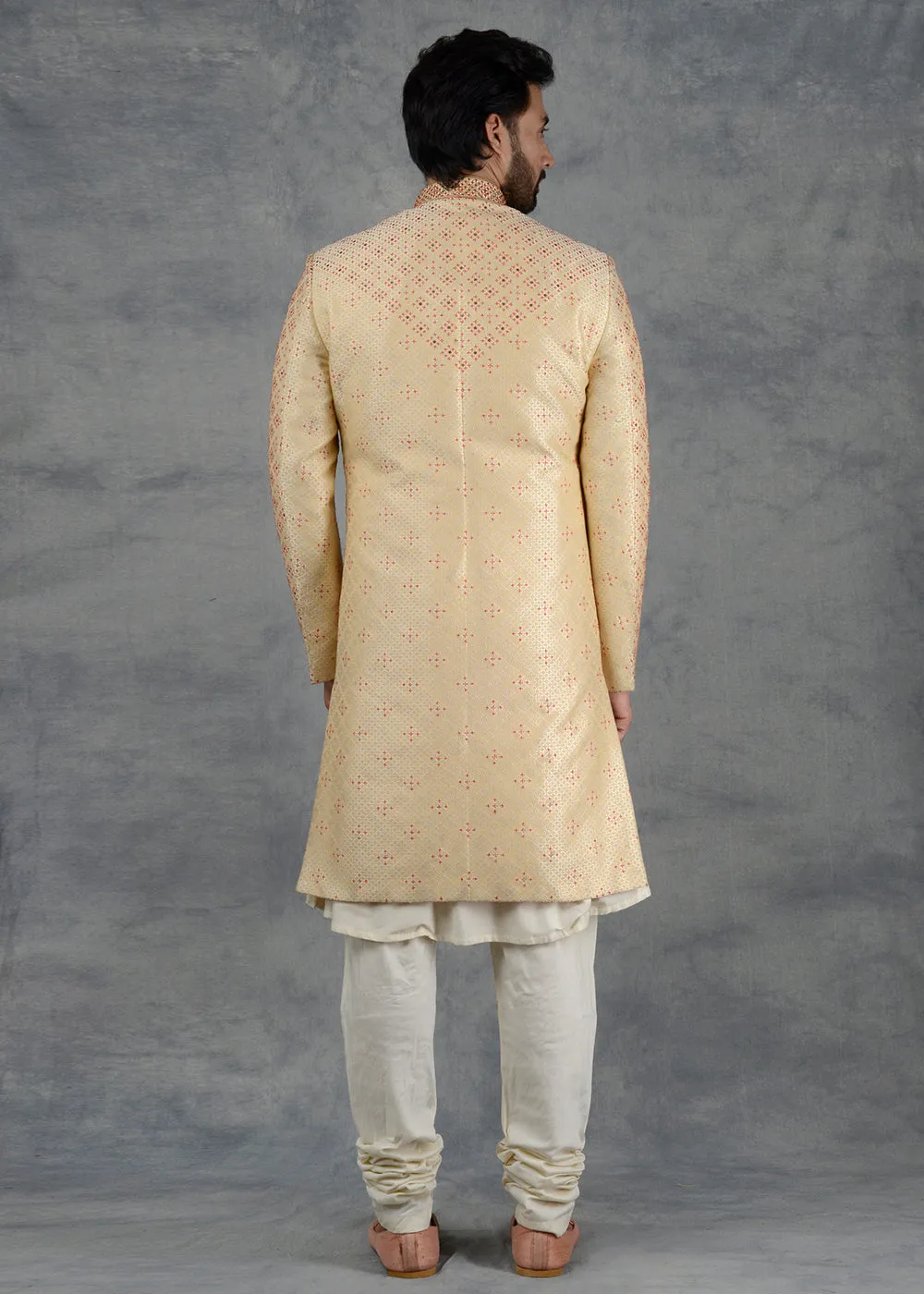 Cream Sherwani | Siddhesh Chauhan