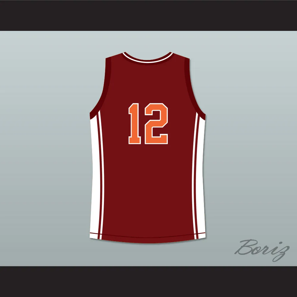 Damien Carter 12 Richmond Oilers Home Basketball Jersey Coach Carter