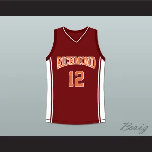 Damien Carter 12 Richmond Oilers Home Basketball Jersey Coach Carter