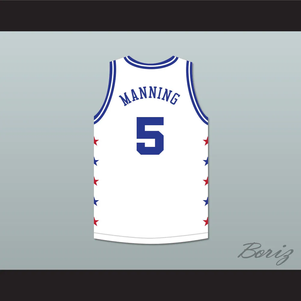 Danny Manning 5 Magic Johnson All Star Game White Basketball Jersey 1990 Midsummer Night's Magic Charity Event
