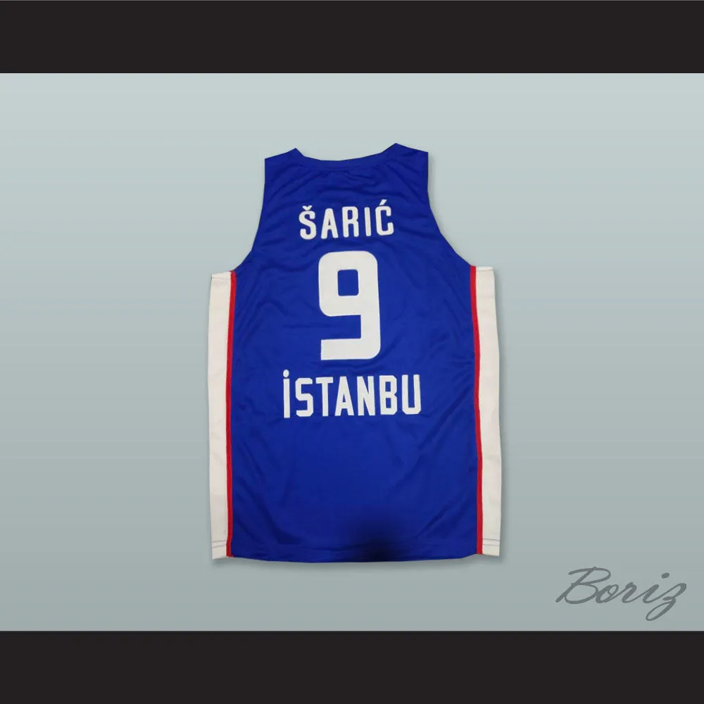 Dario Saric 9 Anadolu Efes Istanbul Blue Basketball Jersey