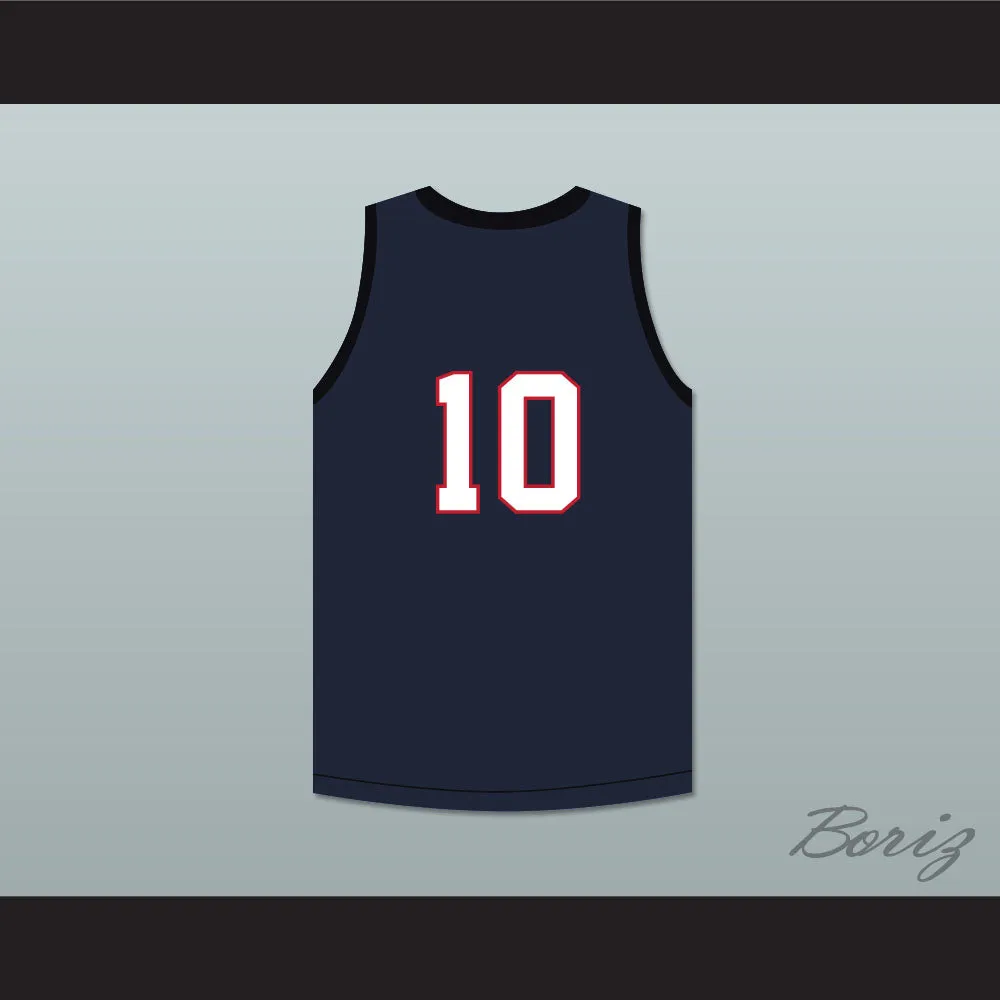 Darius Garland 10 Brentwood Academy Eagles Navy Blue Basketball Jersey 1